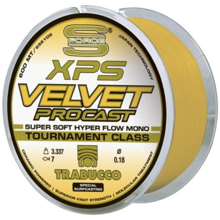 Морская Леска S-Force XPS VELVET PRO CAST 600м 0.22мм 5,51кг