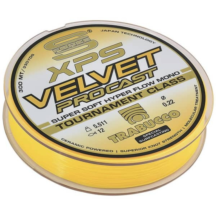 Морская Леска S-Force XPS VELVET PRO CAST 300м 0.22мм 5,51кг